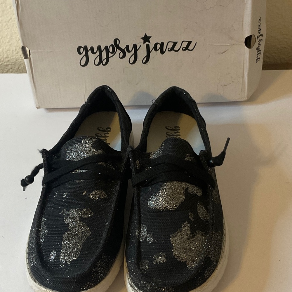 Gypsy Jazz Kids‎ Glittery Black Sneakers